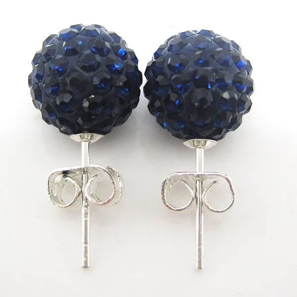 10mm Crystal Ball Earrings Stud For Women Fashion Jewelry
