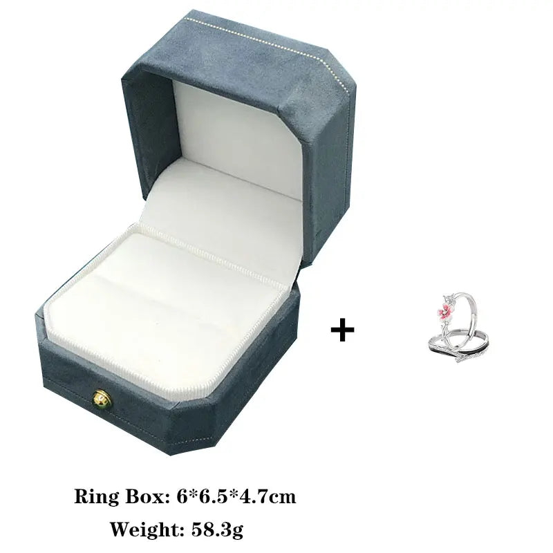 Thaya S925 Sterling Silver Women Wedding Ring Exquisite Luxury Finger Cherry Blossom Ring for Couple Engagement Party Jewelry